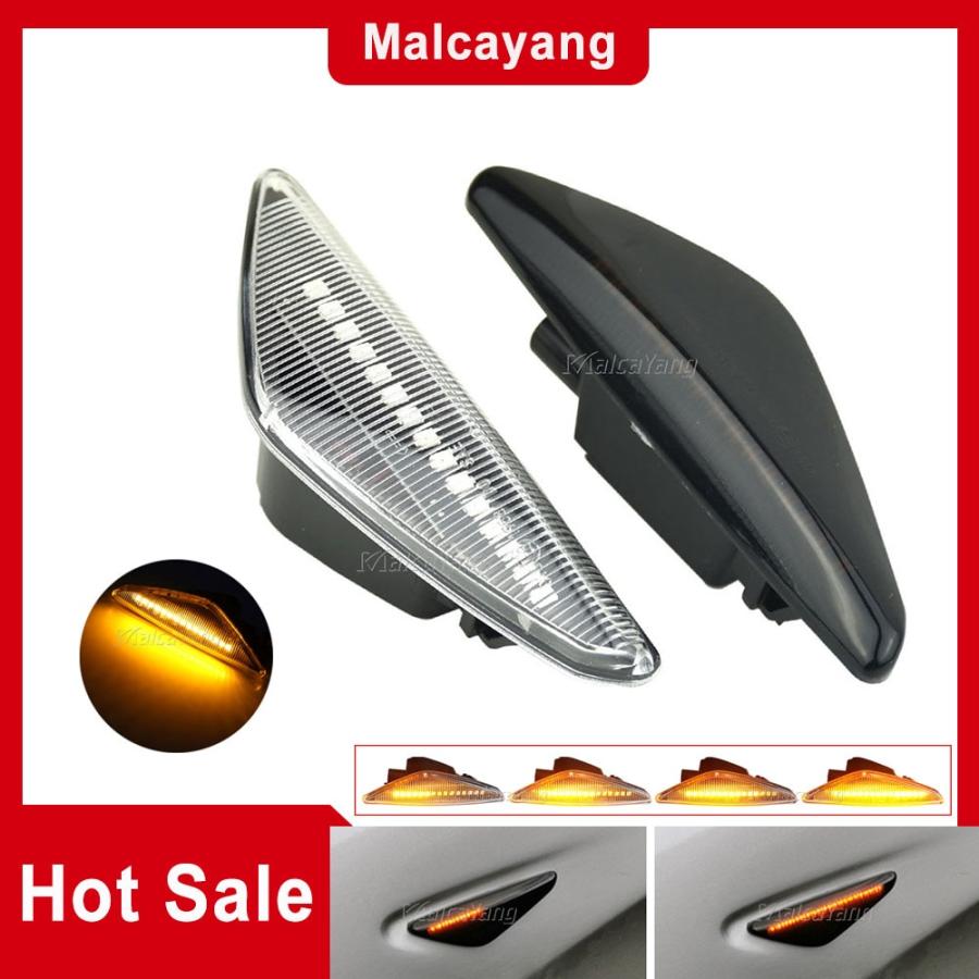 2Pieces Dynamic Flowing LED Side Marker Turn Signal Light For BMW X5