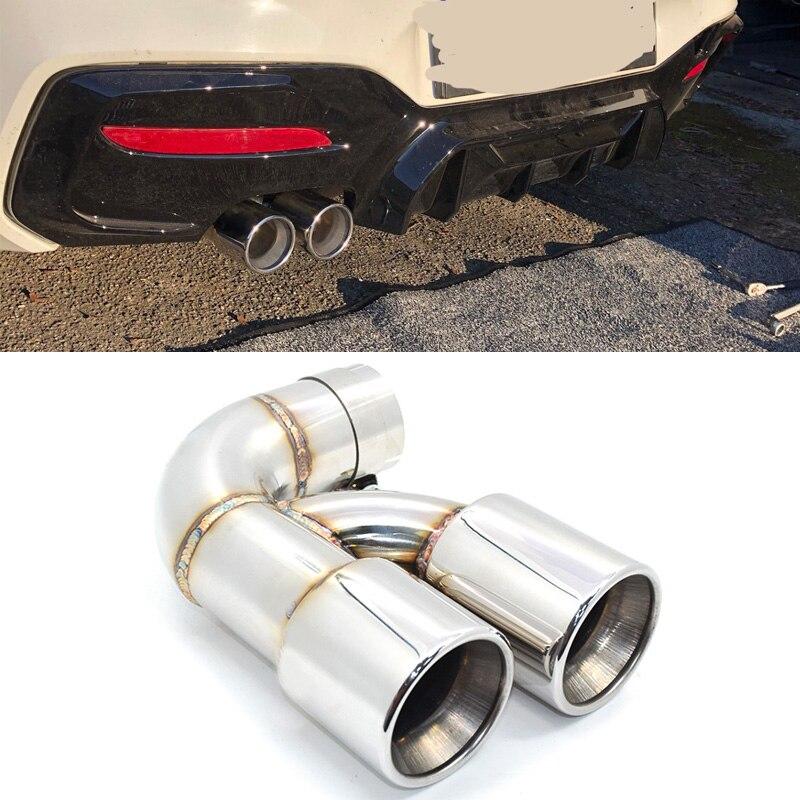 1 PCS Exhaust Tip For BMW F20 118i 120i 1 Series Stainless Steel Exhaust Pipe 60mm Inlet Muffler