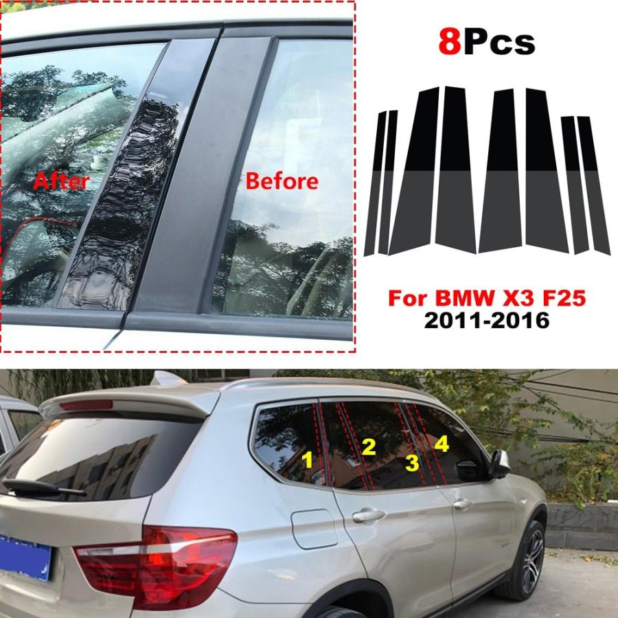 8 Stück Fensterpfosten Abdeckung Für BMW X3 F25 2011-2017 - Säulenverkleidung