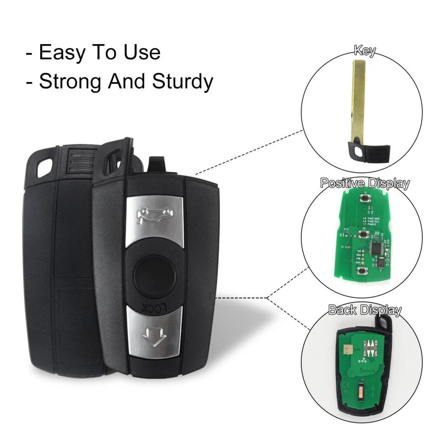 2P リモコン リモート スマート キー 315Mhz Chip キーレス Entry BMW C3 X5 X6 Z4 E60 E61 E90