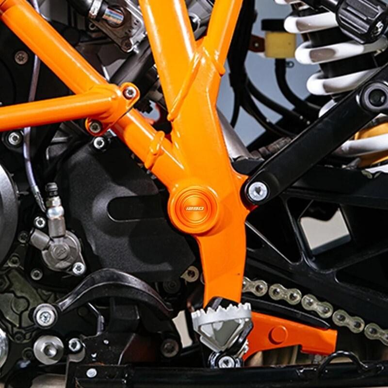 Caches Trou Cadre Noir Pour KTM 1290 Super Adventure 2015-2022 & Super Duke R | Aluminium CNC Anodisé
