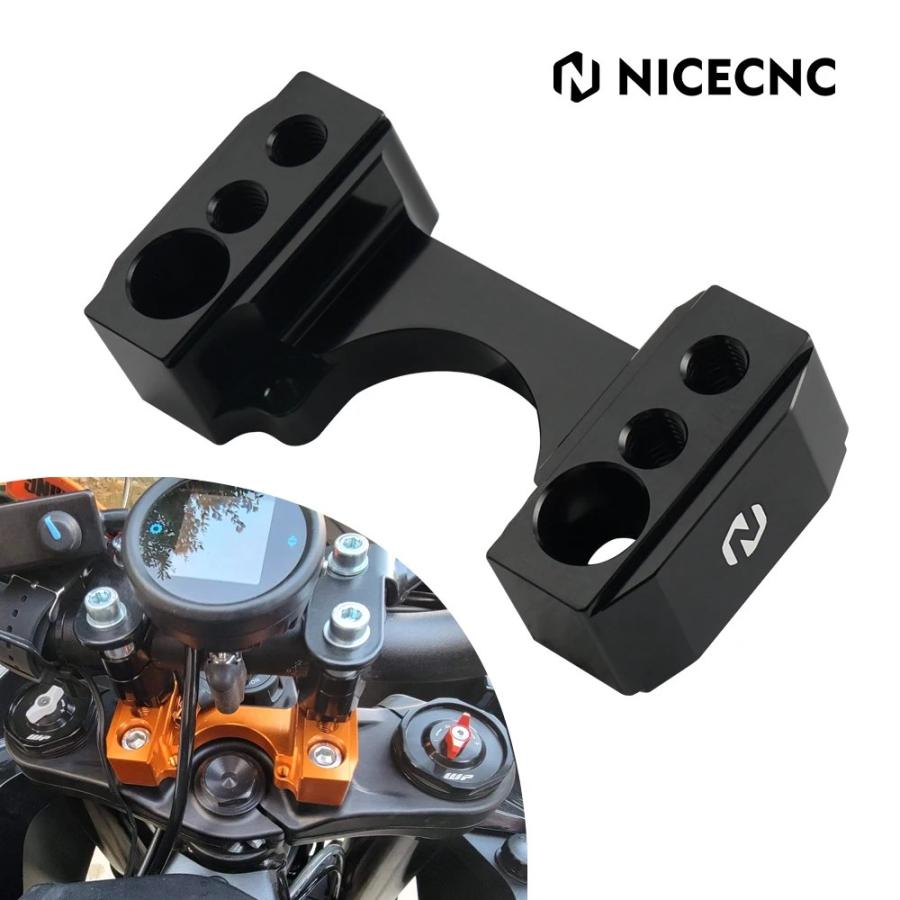 Motorcycle Steering Damper Mount 1“ Rise Handlebar Riser Spacer Kit for