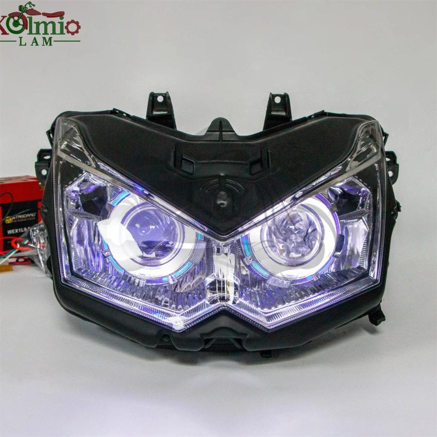 フィット 2010年 2013年 カワサキ Z1000 ZR1000 バイク ヘッドライト Demon An Eye HID