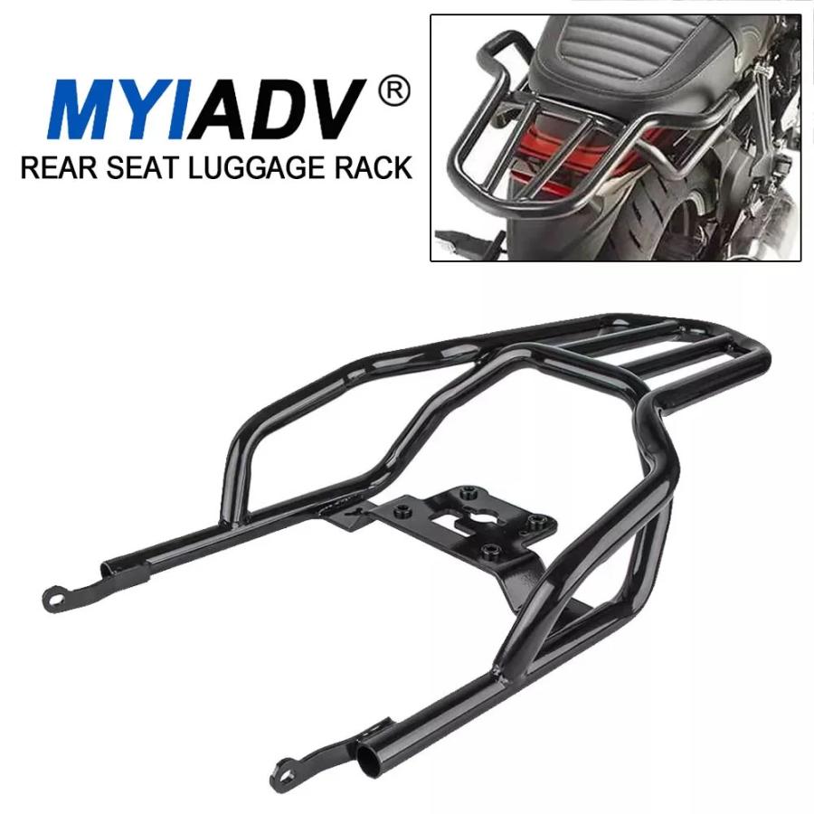 Midimttop Rear Luggage Rack For KTM 390 Adventure (2017-2024) - Black Steel Cargo Carrier Bracket