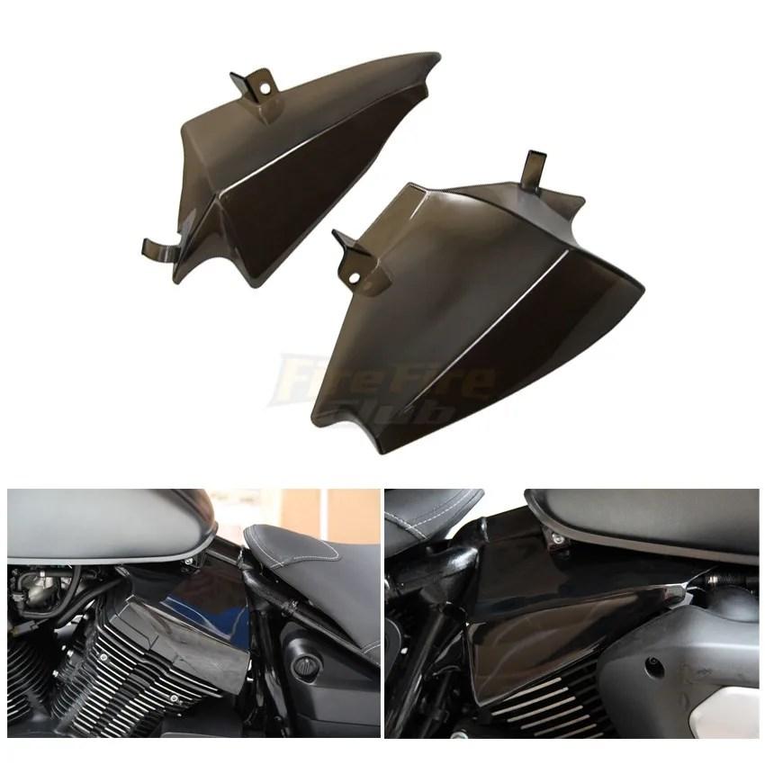 Smoke Motorcycle Reflective Saddle Shields Air Heat Deflector For
