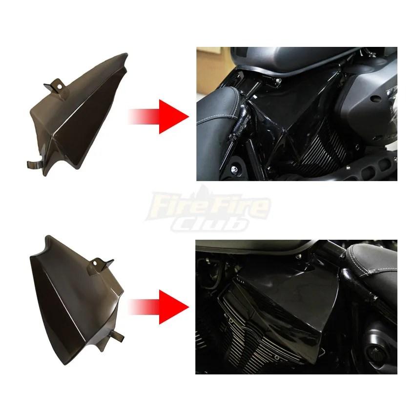 Smoke Motorcycle Reflective Saddle Shields Air Heat Deflector For