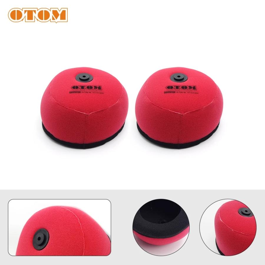 OTOM 2 Pcs バイク Dual フォーム エアー フィルタ― クリーナー tridge エレメント ヤマハ YZ125 YZ250F