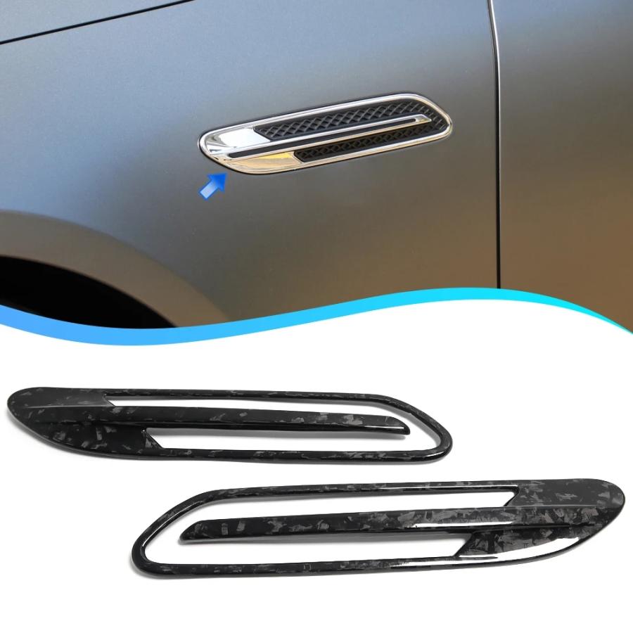 Carbon Fiber Exterior Car Side Fender Vent Cover Trim For