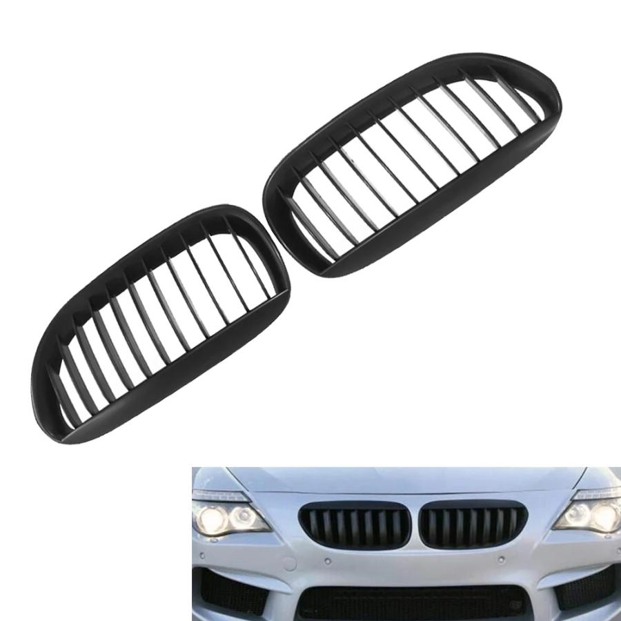 2Pcs Front Bumper Kidney Grille Racing Grills For BMW E63 E64 650i M6 20042010 51137008915