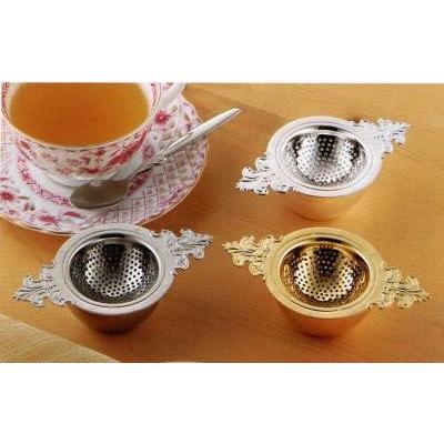 日本製 ティーストレーナーセット クイーン 銀メッキ : ティーセット