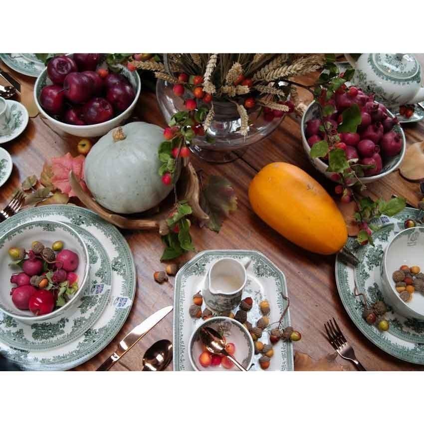 バーレイ　アジアティックフェザンツ　プレートS burleigh ダブグレイ イギリス食器 Burleigh グリーンアジアティックフェザンツ プレートS