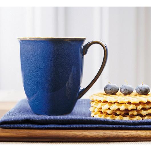 Denby 青色陶器 ピッチャーとマグカップセット 5客セット Denby 青色