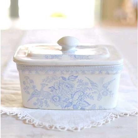 専用　バーレイ ❤︎ ブルーアジアティックフェザンツ　蓋付きバターボックス 英国バーレイ社の陶磁器、ブルーアジアティックフェザンツのふた