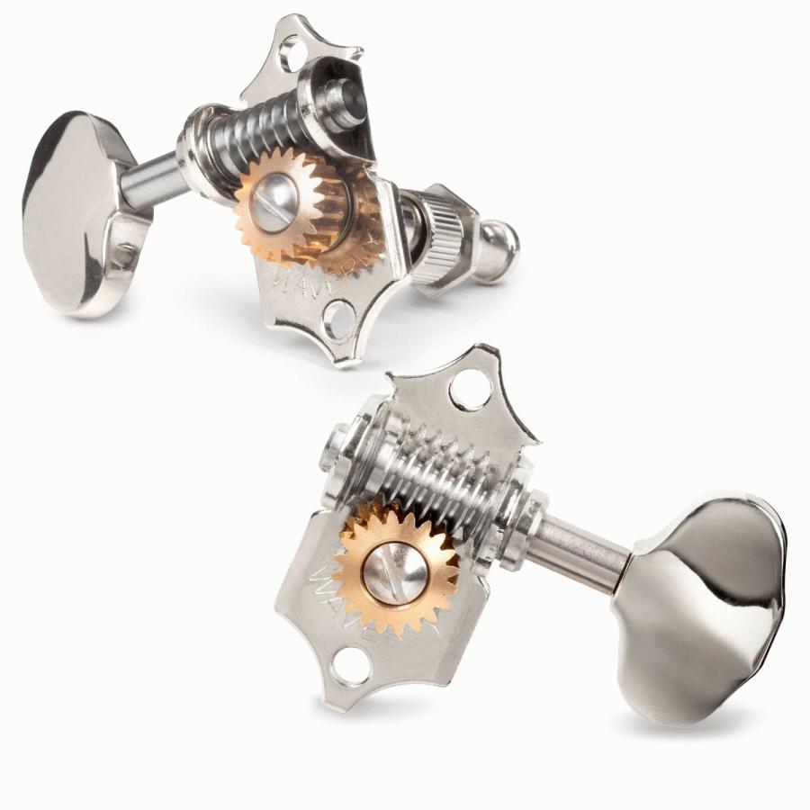 Waverly #14060 Nickel, 3L/3R ハイ レシオ ギター チューナー 21:1 