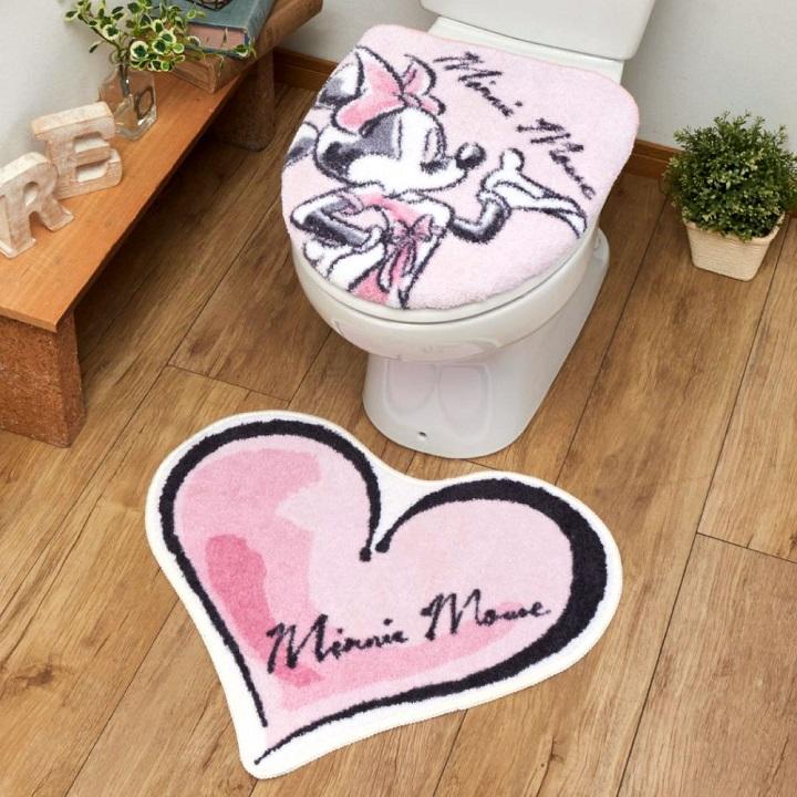 ミニー トイレ2点セットトイレタリー トイレフタカバー トイレマット 温水洗浄便座用 ミニーマウス トイレカバー キャラクター Sb 529 D インテリア Angie アンジー 通販 Yahoo ショッピング