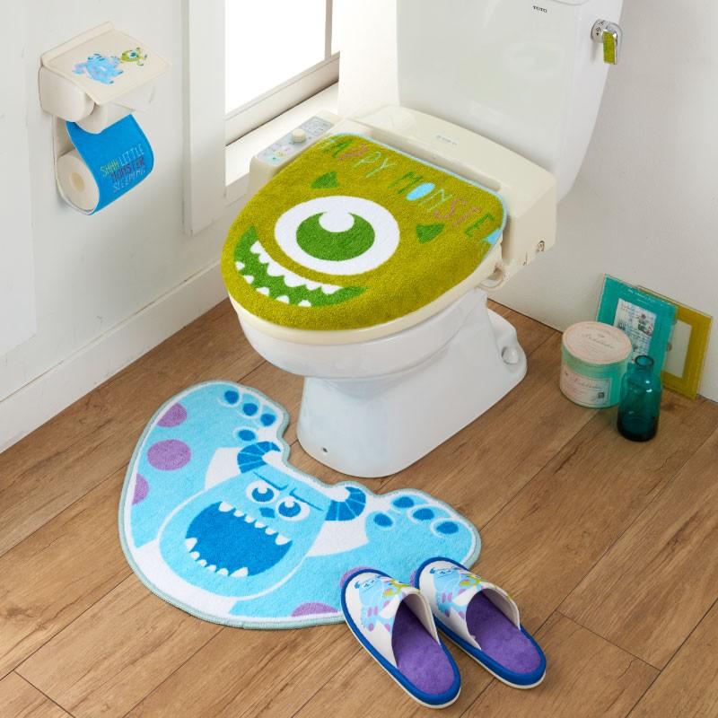 トイレマット 4点セットモンスターズインク マイク サリー トイレフタカバー トイレカバー スリッパ トイレットペーパーホルダーカバー Disney ディズニー インテリア Angie アンジー 通販 Yahoo ショッピング