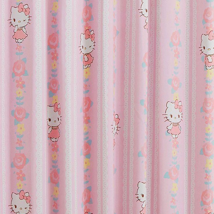 sanrio キティ 2級 遮光 遮熱 カーテン レース 4枚セット 幅100 sanrio キティ 2級 遮光 遮熱 カーテン レース 4枚セット 幅100