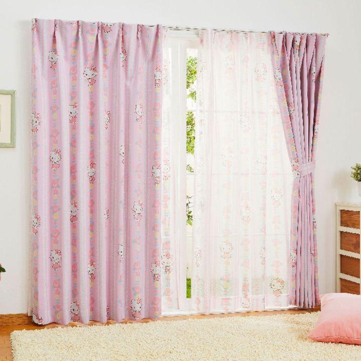 sanrio ハローキティ 2級 遮光 遮熱 カーテン 選べる11サイズ 幅