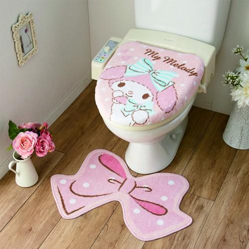 トイレマット 2点セット マイメロディ マイメロ トイレマットセット トイレフタカバー トイレカバー Sanrio サンリオ インテリア Angie アンジー 通販 Yahoo ショッピング