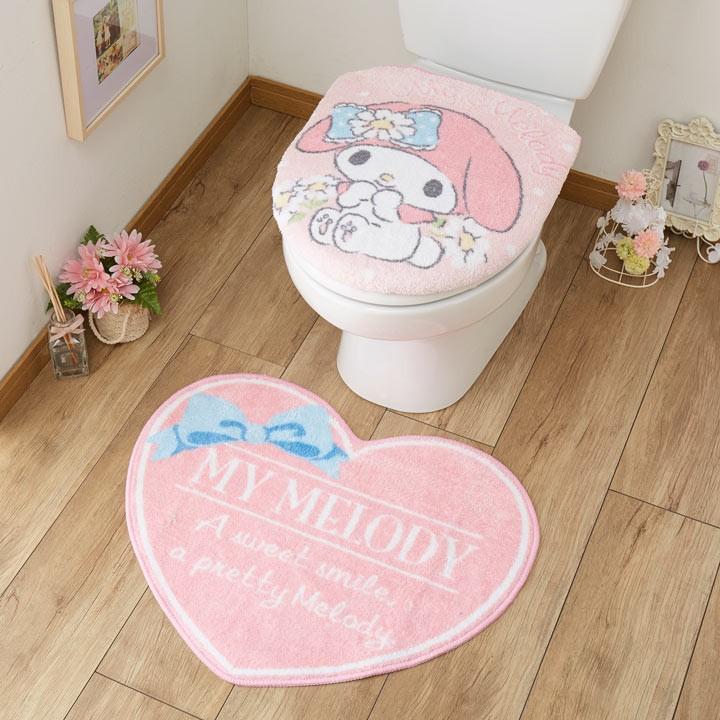 トイレマット 2点セット マイメロディ マイメロ トイレマットセット トイレフタカバー トイレカバー Sanrio サンリオ インテリア Angie アンジー 通販 Yahoo ショッピング