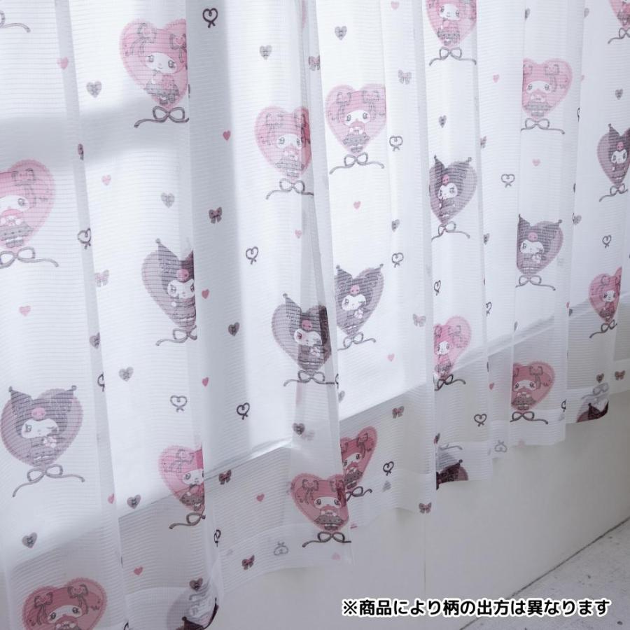 sanrio（サンリオ） 真夜中のメロクロ レースカーテン 2枚セット 幅100