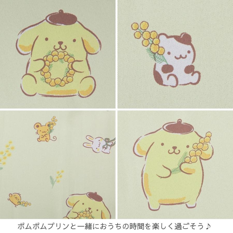 未使用　ポムポムプリン　遮熱カーテン　2枚組　100×200　サンリオ　日本製 sanrio（サンリオ） ポムポムプリン 2級 遮光 遮熱 カーテン レース 4