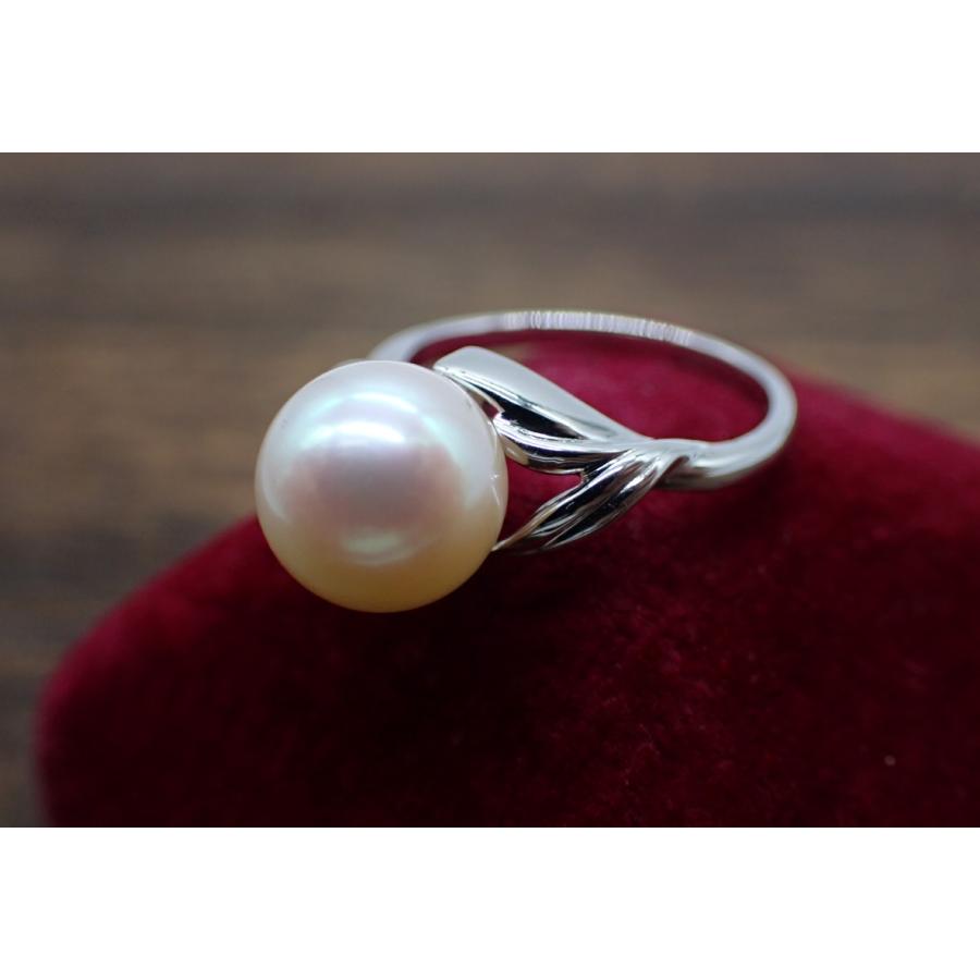 MIKIMOTO（ミキモト） K14WG あこや真珠リング 11号 9mm珠
