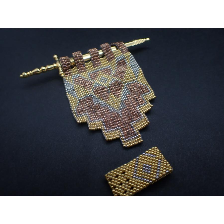 価格見直し!】倉橋桂子 メタルビーズのバッグ&ブローチ リング 価格見直し!】倉橋桂子 メタルビーズのバッグ&ブローチ リング