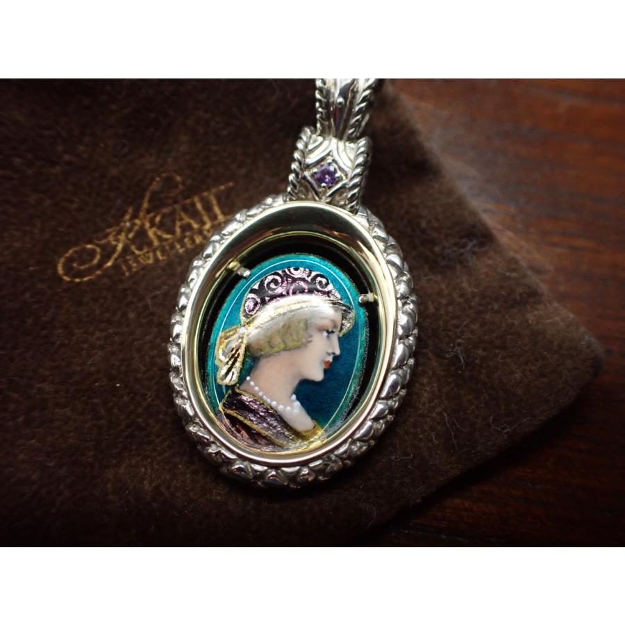 エマーユ　ペンダントヘッド 梶光夫 X C.CHERON エマーユ七宝ジュエリー K18/SILVER ペンダント