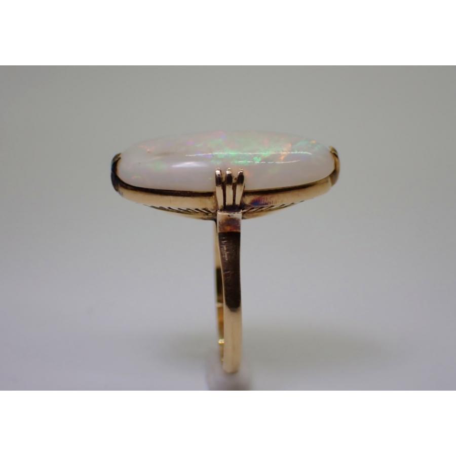 和製ヴィンテージ「千本透かし」 オパールリング 12号