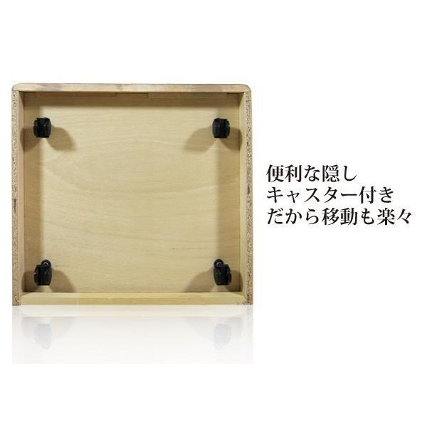 チェスト ローチェスト クローゼット 押入 木製 桐タンス 幅60cm 収納 リビング キャスター付き 国産 日本製 完成品 3段の画像