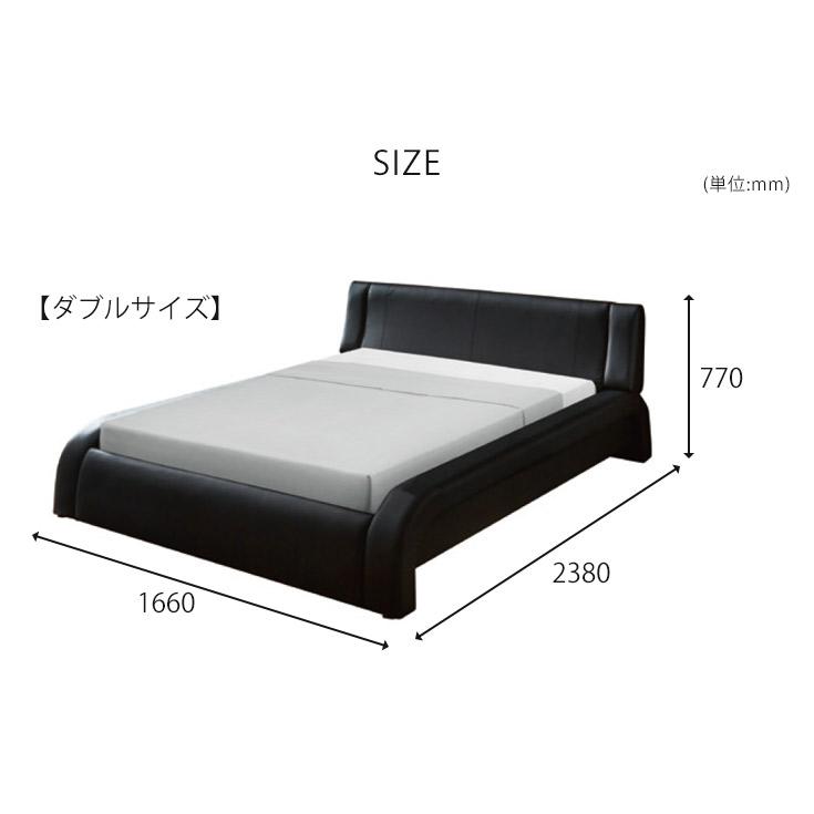 レザーベッドフレーム ダブル ベッドフレーム ダブルベッド