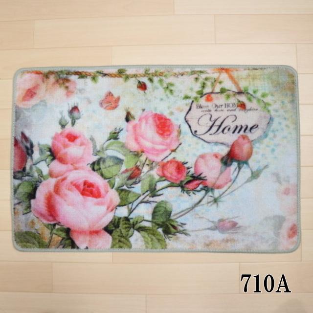 在庫一掃☆残りわずか】 マット 薔薇柄 玄関マット 室内 薔薇