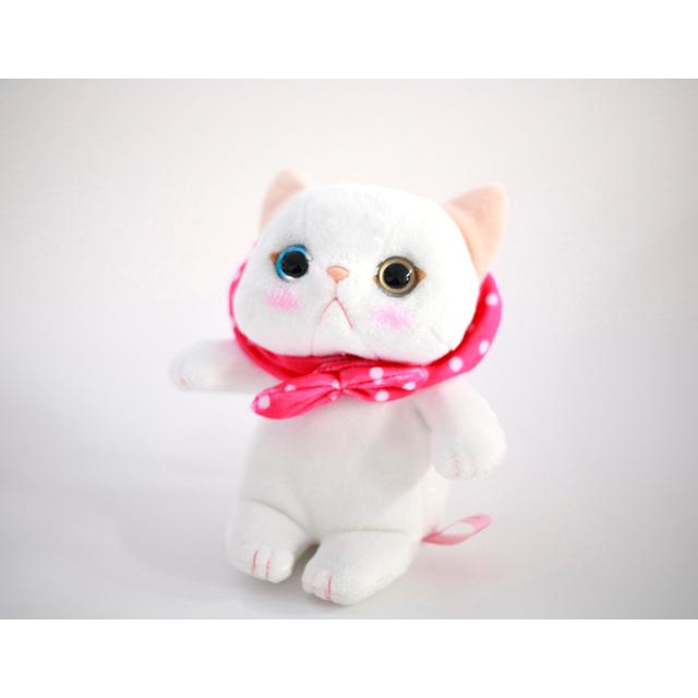 白い猫のぬいぐるみ ハートチャーム付き Amazon.co.jp: ARELUX 22インチ ソフトキャット ビッグ