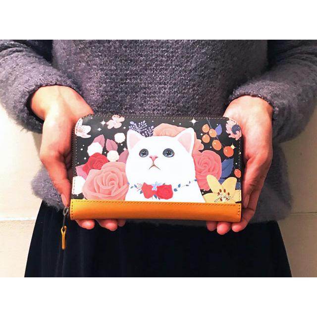 財布 レディース 長財布 猫柄 ブランド 本革 レザー choochoo 財布 レディース 長財布 猫柄 ブランド 本革 レザー choochoo