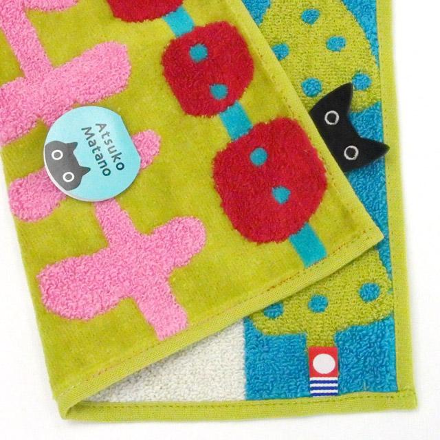 Atsuko Matano（アツコマタノ） タオルハンカチ ハンドタオル 猫柄 猫