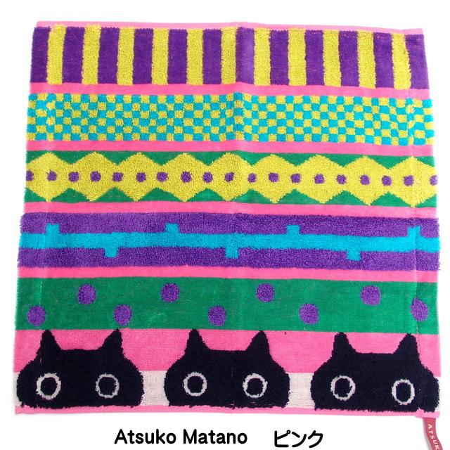 いろはす・桐乃・黒猫 タオル ハンドタオル ウォッシュタオル 猫柄 黒猫 ATSUKO MATANO マタノアツコ