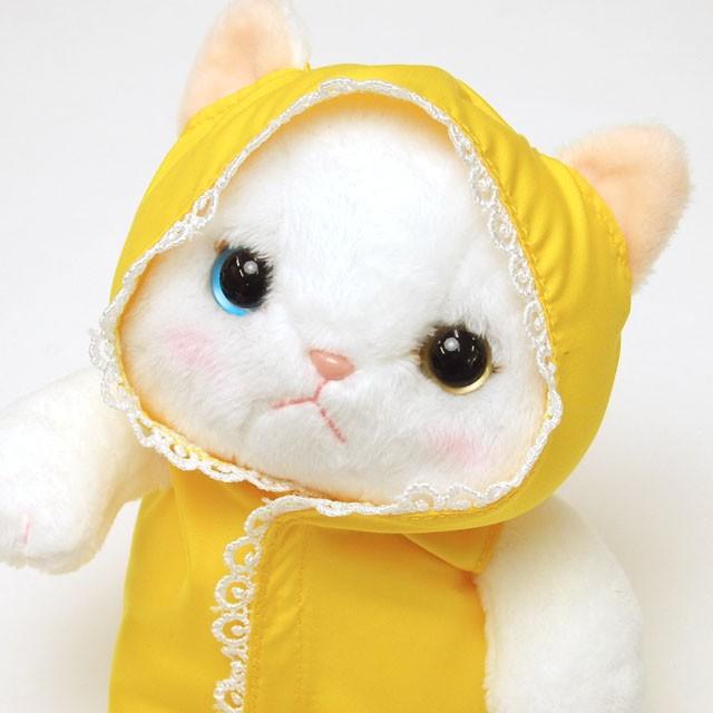 ぬいぐるみ 雨ふり Sサイズ レインコート ピンク イエロー 白猫 Choochoo本舗 チューチュー本舗 バッグチャーム 猫雑貨 猫グッズ かわいい ギフト Nd Amefuris 薔薇雑貨のおしゃれ姫 通販 Yahoo ショッピング