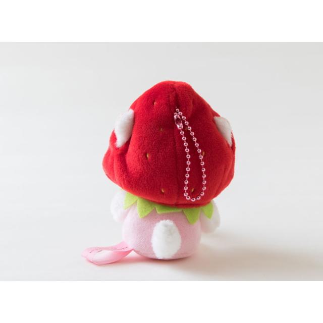 ぬいぐるみマスコット いちごコスチューム 白猫 フルーツ猫 choochoo