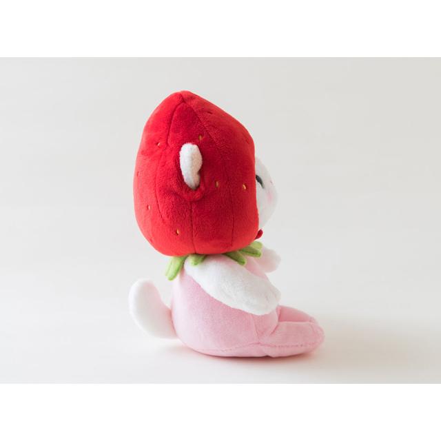 ぬいぐるみ いちごコスチューム 白猫 Sサイズ フルーツ choochoo本舗