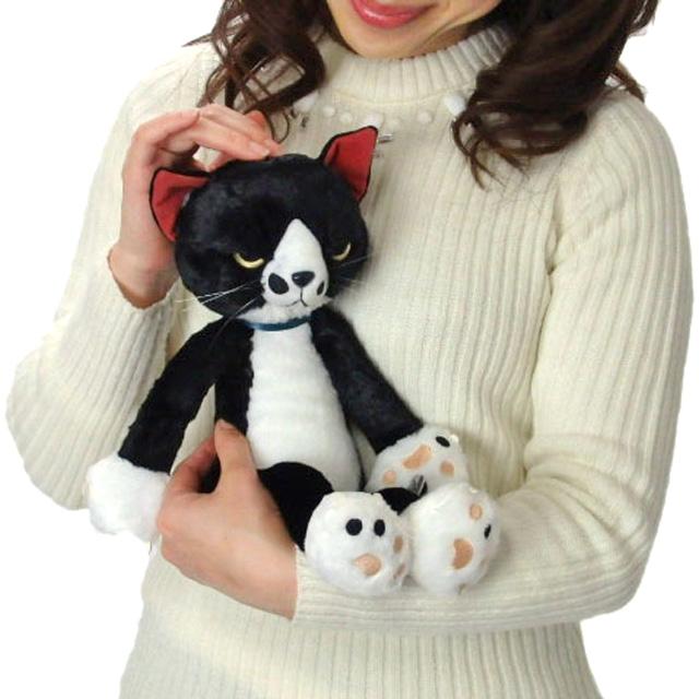 ぬいぐるみ 猫 リアル スクラッチ Lサイズ 黒猫 キャット 猫柄