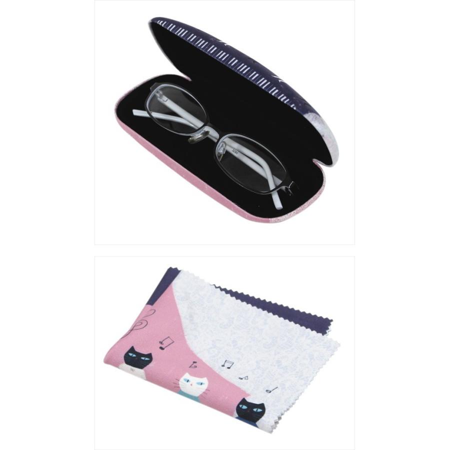 メガネケース 猫 ハード ケース 猫柄 眼鏡ケース ノアファミリー