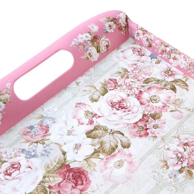 トレー バラ柄 ドルチェローズ 滑り止め加工 おぼん お盆 スクエア