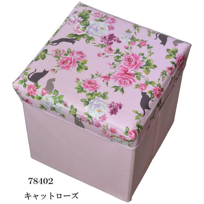 収納スツール 収納ボックス 収納ケース チェスト 薔薇雑貨 インテリア
