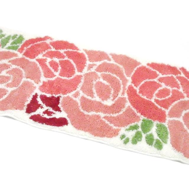 キッチンマット ローズ 薔薇型 バラ柄 室内用 玄関マット フロアマット