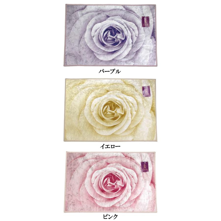 マット ローズ 薔薇 花柄 室内用 玄関マット フロアマット