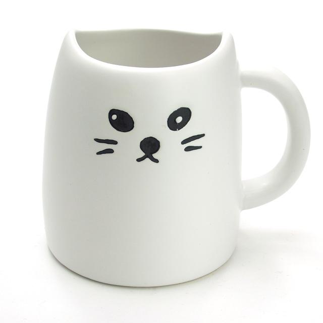 サンアート マグカップ ペア 猫 黒ねこ 白ねこ 2個セット コーヒー 