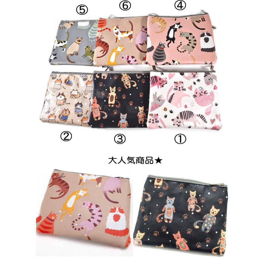 感謝価格　SALE クレーン猫柄　16cmファスナーポーチ　人気　ハンドメイド 感謝価格 SALE クレーン猫柄 16cmファスナーポーチ 人気