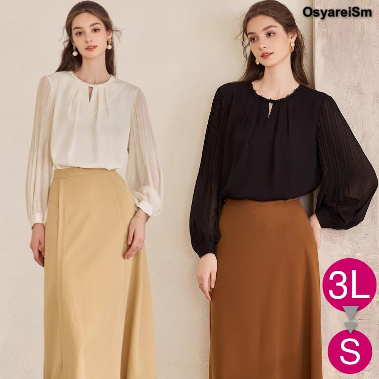 入学式 ブラウス ぽわん袖 ママ 卒園式 卒業式 大きいサイズ ママ