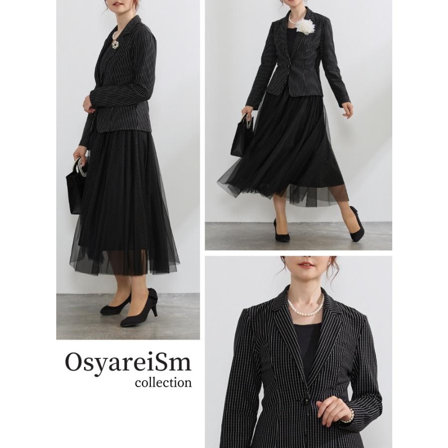 maaa　フォーマルスーツ　セット　ママ　卒業式　卒園式 卒業式 スーツ 母親 40代 大きいサイズ 黒 おしゃれ 母 服装